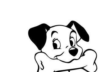 Kolorowanka z psem z bajki 101 dalmatyńczyków