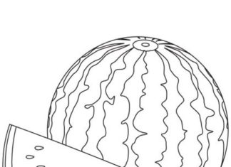 soczysty arbuz kolorowanka owoc