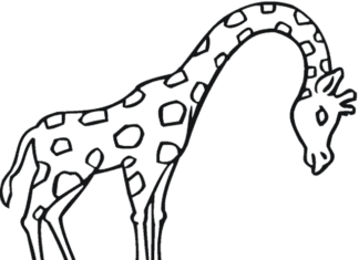 smutna żyrafa obrazek do drukowania