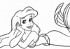 Ariel nad brzegiem morza syrenka ariel obrazek do drukowania