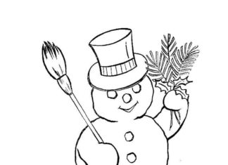 bałwan obrazek do drukowania