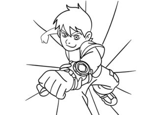 Ben 10 w akcji ben 10 obrazek do drukowania