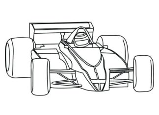 bolid formuły 1 obrazek do drukowania