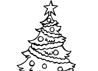 choinka drzewko świąteczne obrazek do druku