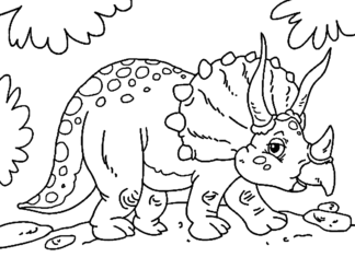 Dinozaur pod dzewem dinozaur pod drzewami obrazek do drukowania