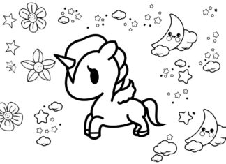 jednorożec obrazek do drukowania