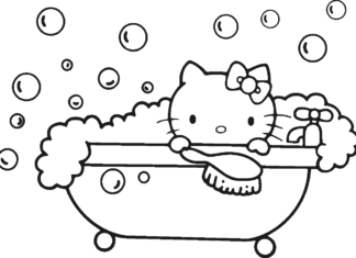 Kąpiel w wannie Kitty White