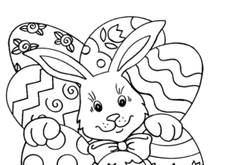 zajączek wielkanocny obrazek do drukowania