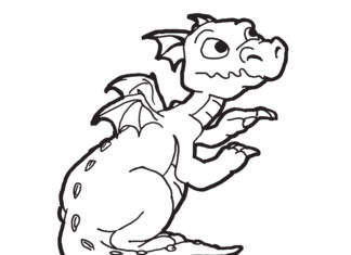 mały smok obrazek do drukowania