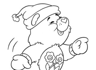 Miś na łyżwach miś na łyżwach obrazek do drukowania