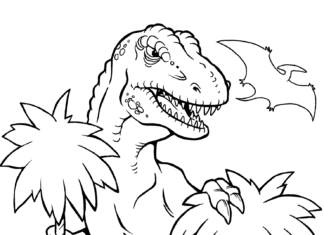 Ogromny dinozaur dinozaur obrazek do drukowania