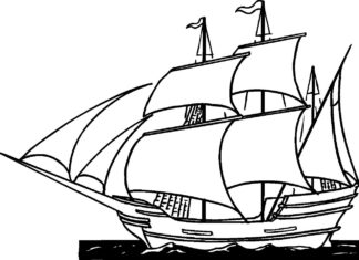 okręt piratów obrazek do drukowania