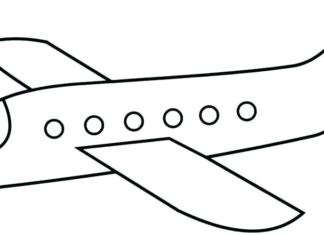 samolot pasażerski obrazek do drukowania