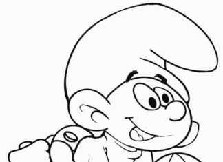 smerfuś kolorowanka do druku