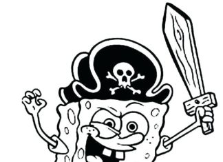 spongebob pirat obrazek do drukowania