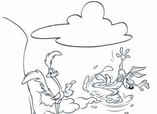 struś pędziwiatr obrazek do drukowania