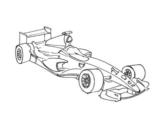 wyścigówka formuła 1 obrazek do drukowania
