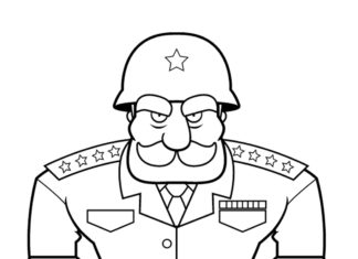 Żołnierz żołnierz obrazek do drukowania