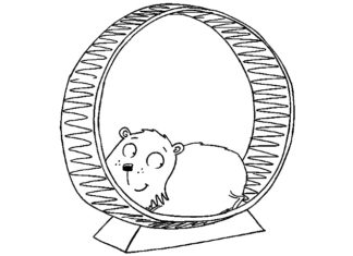 Biegający chomik chomik obrazek do drukowania