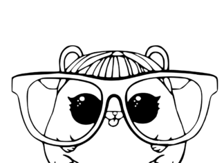 Chomik w okularach chomik kolorowanka do druku