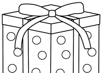 Duży prezent prezent obrazek do drukowania