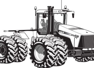 Duży traktor traktor obrazek do drukowania