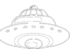 Latające Ufo ufo obrazek do drukowania