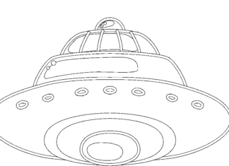 Latające Ufo ufo obrazek do drukowania