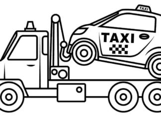 laweta drogowa obrazek do drukowania