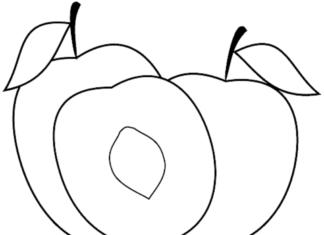 brzoskwinia obrazek do drukowania