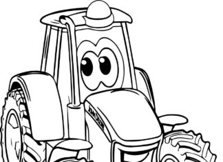 Wesoły traktor traktor obrazek do drukowania