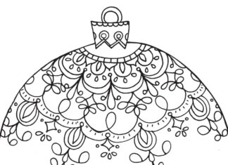 bombka na choinkę obrazek do drukowania