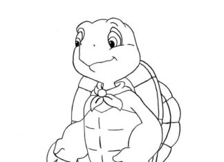 Żółw Franklin franklin obrazek do drukowania