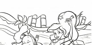 Ariel z Flounderem i Sebastianem