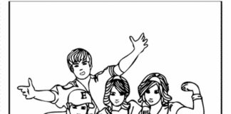 Ekipa z High School Musical Ekipa z High School Musical obrazek do drukowania