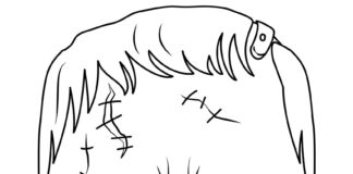 Maska frankenstein Maska frankenstein obrazek do drukowania