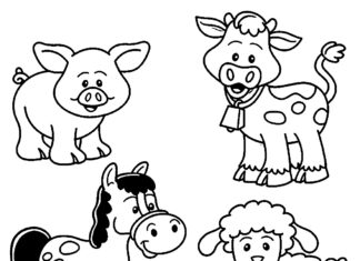 zwierzątka kolorowanka obrazek do drukowania