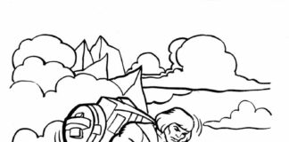 Action Man w trasie action man obrazek do drukowania