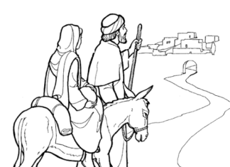 Maryja, Józef i osiołek maryja, józef i osiołek obrazek do drukowania