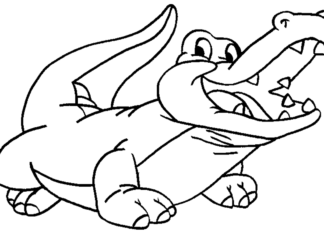 aligator w dżungli obrazek do drukowania