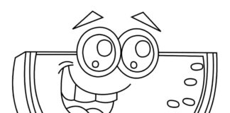 Animowany arbuz animowany arbuz obrazek do drukowania