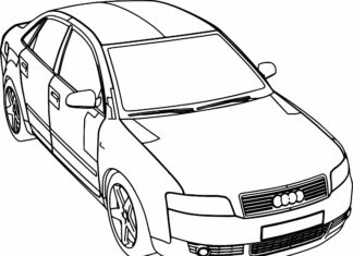audi a4 obrazek do drukowania