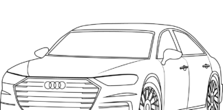 audi a8 obrazek do drukowania
