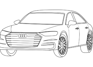 audi a8 obrazek do drukowania