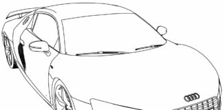 audi r8 obrazek do drukowania