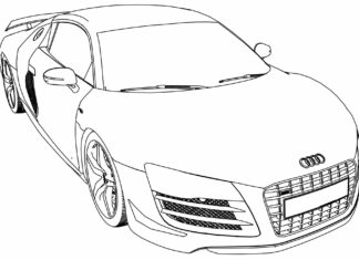 audi r8 obrazek do drukowania