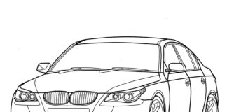 bmw e60 obrazek do drukowania