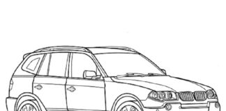 bmw x3 obrazek do drukowania