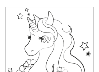 jednorożec obrazek do drukowania