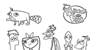fineasz i ferb bohaterowie obrazek do drukowania